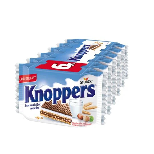 Biscuits Knoppers Lait / Noisettes - 6x25g