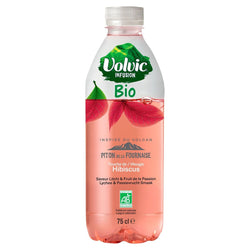 Eau infusée minérale bio hibiscus litchi passion VOLVIC INFUSION 75cl