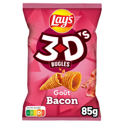 Biscuits apéritif Lay's 3D's Goût Bacon - 85g