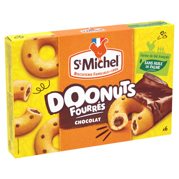 ST MICHEL Gâteaux doonuts fourrés chocolat 180gr