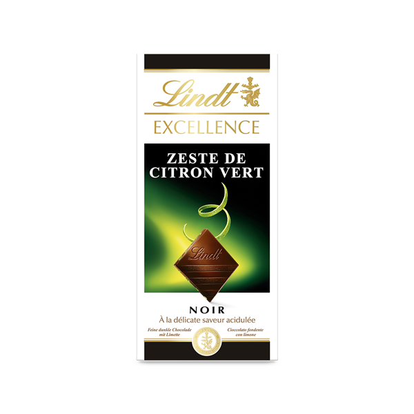 Tablette EXCELLENCE Noir Zeste Citron Vert 100g
