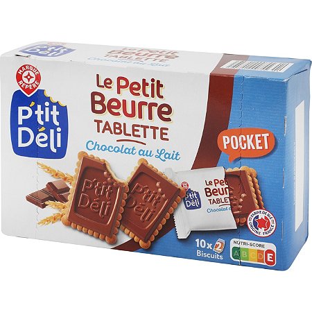 Biscuit Petit beurre P'tit Déli Chocolat au lait pocket - 250g