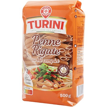 Pâtes penne Turini Blé complet - 500g