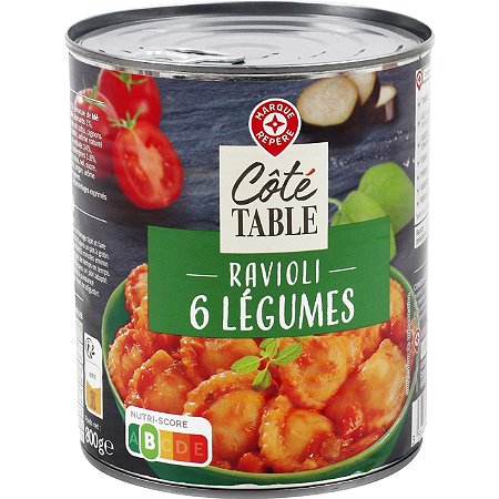 Raviolis Côté Table Aux 6 légumes - 800g