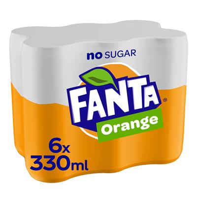 Fanta Orange zéro 33cl x 6