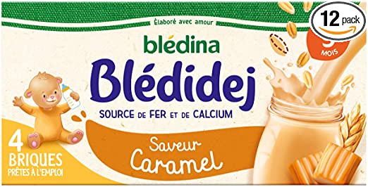 Lait & céréale Blédidej 9 mois Saveur caramel - 4x250ml