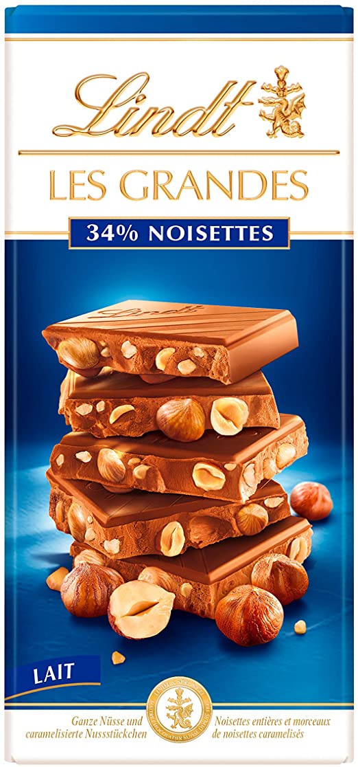 Lindt Tablette chocolat au lait Noisettes 34% - 150g