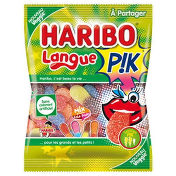 Langue Pik Haribo Sachet bonbons acidulés - 180g