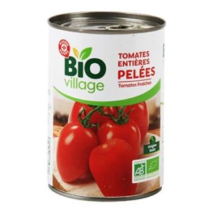 Tomates entières pelées Bio Village - 240g