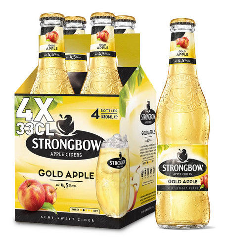 STRONGBOW Gold Apple 4,5%vol 4x33cl //