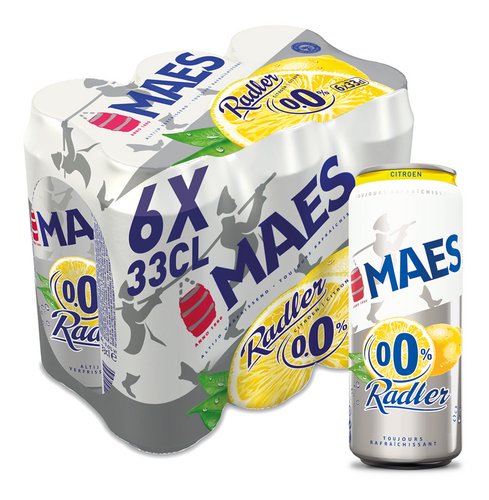 MAES Radler citron 0,0%vol canette 33cl x6