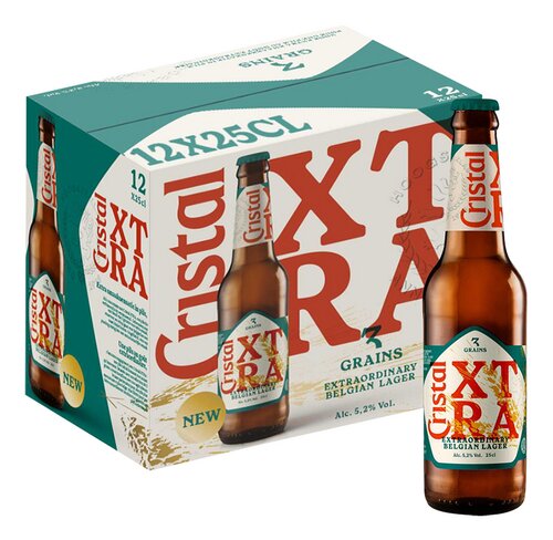 CRISTAL XTRA pils 5,2% 12x25cl (1,20€ vidange compris)