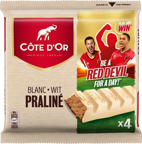 (27/03/24) CÔTE D'OR blanc praliné 4x46g