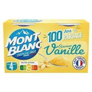 Crème Mont Blanc Vanille de Madagascar - 4x125g