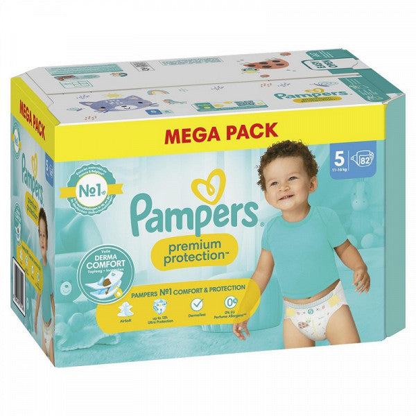 Couches Pampers Premium Protection Taille 5 - x82