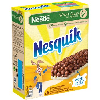 Barres céréales Nesquik Nestlé 6x25g