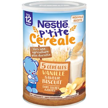 P'tit Céréale Nestlé Vanille biscuit dès 12mois