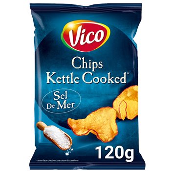 Vico Chips Kettled cooked Sel de mer - 120g