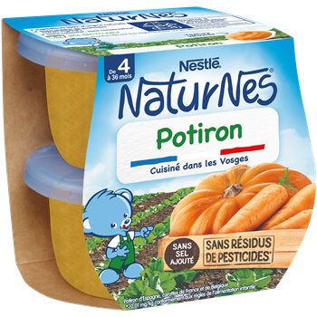 NaturNes Nestlé - Potiron dès 4/6 mois - 2x130g