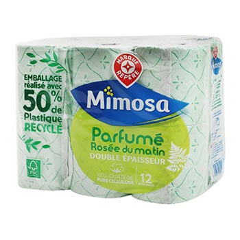 Papier toilette Parfumé Mimosa Rosée du matin - x12