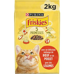 Croquettes chat Friskies Boeuf / Poulet / Légume - 2kg
