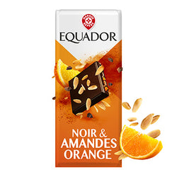 Tablette de chocolat Equador Amandes éffilées orange 100g