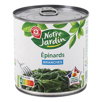 Epinards branches Notre Jardin 265g