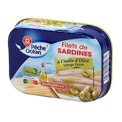 Filets sardines Pêche Océan Huile d'olive Sans arête - 100g
