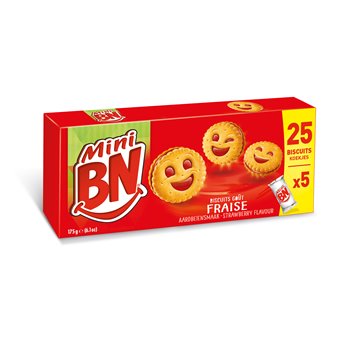 Biscuits Mini BN Goûter à la fraise - 175g