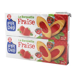 Biscuits barquettes P'tit Déli Fraise - 2x120g