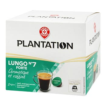 Capsules café Plantation Lungo forte n°7 - x16 - 105g