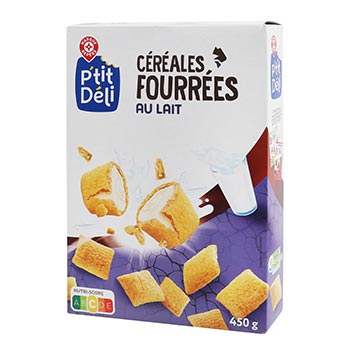 Céréales fourrées P'tit Déli au lait - 450g