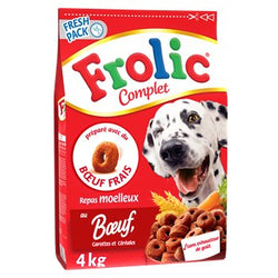 Croquettes chiens Frolic Adulte - Boeuf - 4kg