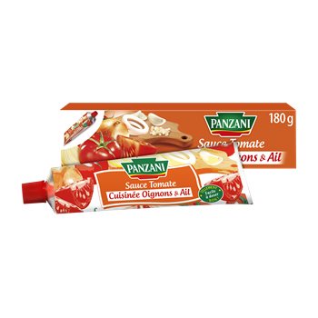 Sauce tomate cuisinée Panzani Tube Oignons & ail - 180g