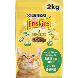 Croquettes chat Friskies Lapin / Poulet / Légume - 2kg