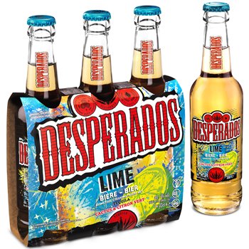 Bière blonde Lime Desperados 3%vol. - 3x33cl