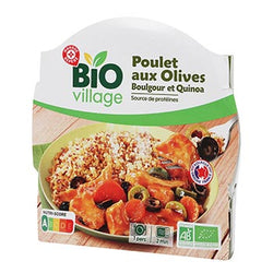 Plats Bio Poulet Village Olives, boulgour quinoa - 300g