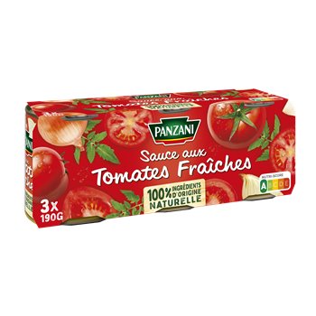 Sauce tomates fraîches Panzani 3x190g