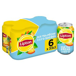 Lipton Pêche zero 6x33cl