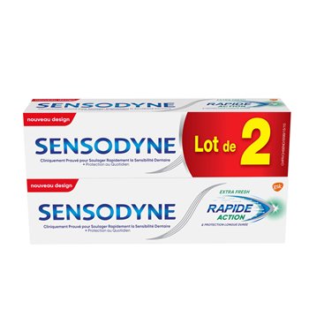 Dentifirce Sensodyne Rapide action blancheur -2x75ml