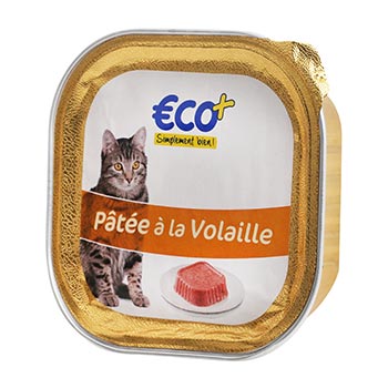 Barquette pour chats Eco+ Riche en volaille - 100g