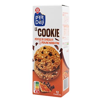 Biscuits P'tit Déli Cookies Chocolat nougatine 200g