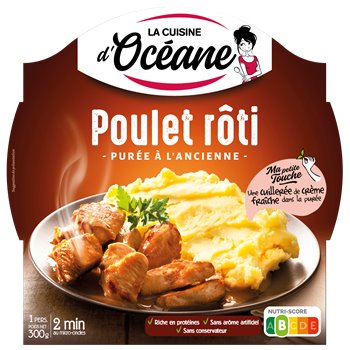 Poulet rôti Purée à l'ancienne La Cuisine d'Océane 300g