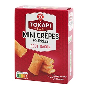 Mini-crêpes fourrées Tokapi Bacon - 65g