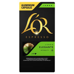 Café capsules L'OR Espresso Lungo Elegante n°6 - x10 - 52g