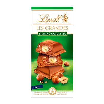 Lindt Tablette chocolat au lait Praliné noisettes - 225g