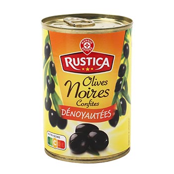 Olives noires Rustica Dénoyautées - 180g
