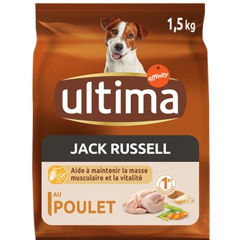 Croquettes petit chien Ultima Jack Russell poulet - 1,5kg