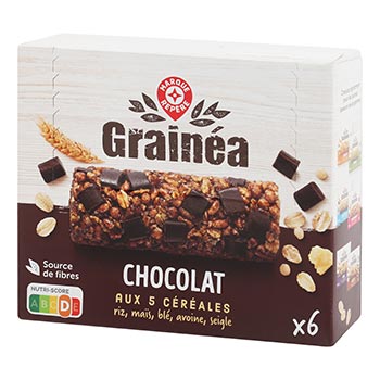 Barre de cereales Grainea Chocolat noir - 126g