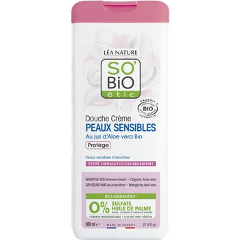 Crème de Douche Bio Sobio Etic Peaux Sensibles Aloe Vera-650ml